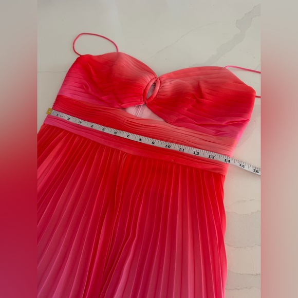 NWT | AMUR | Emmett Pleated Cut Out Maxi Dress in Ombré Sunset | Sz 6 - Picture 13 of 13